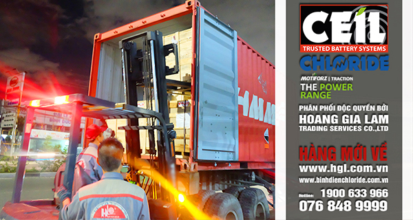 Hàng mới về 8.2019: Bình điện xe nâng CEIL (CHLORIDE)