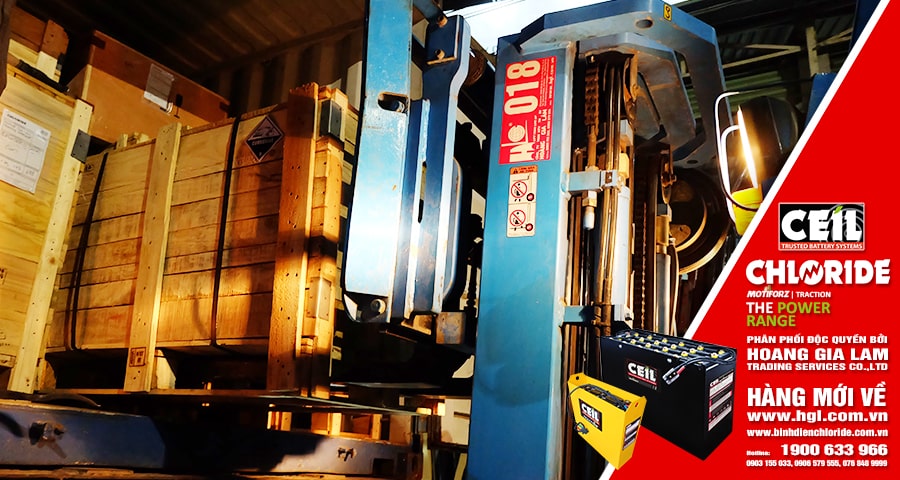 Hàng mới về 10/2019: Bình điện xe nâng CEIL (CHLORIDE)