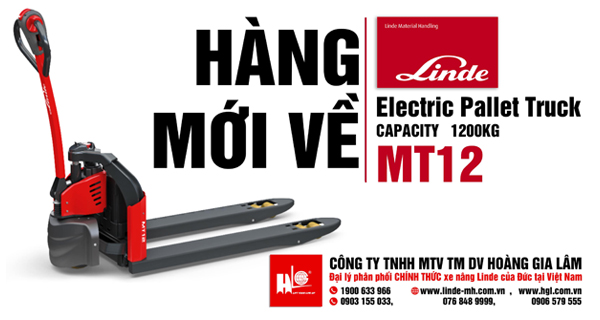 Hàng mới về 10.2019: Xe nâng tay điện LINDE MT12 (Series 1131)