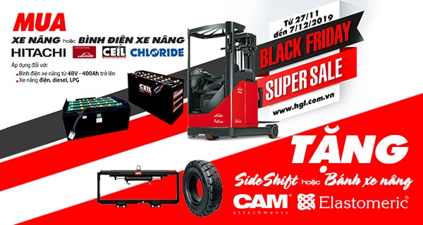 Black Friday 2019-Tặng Sideshift CAM khi mua xe nâng, bình điện xe nâng