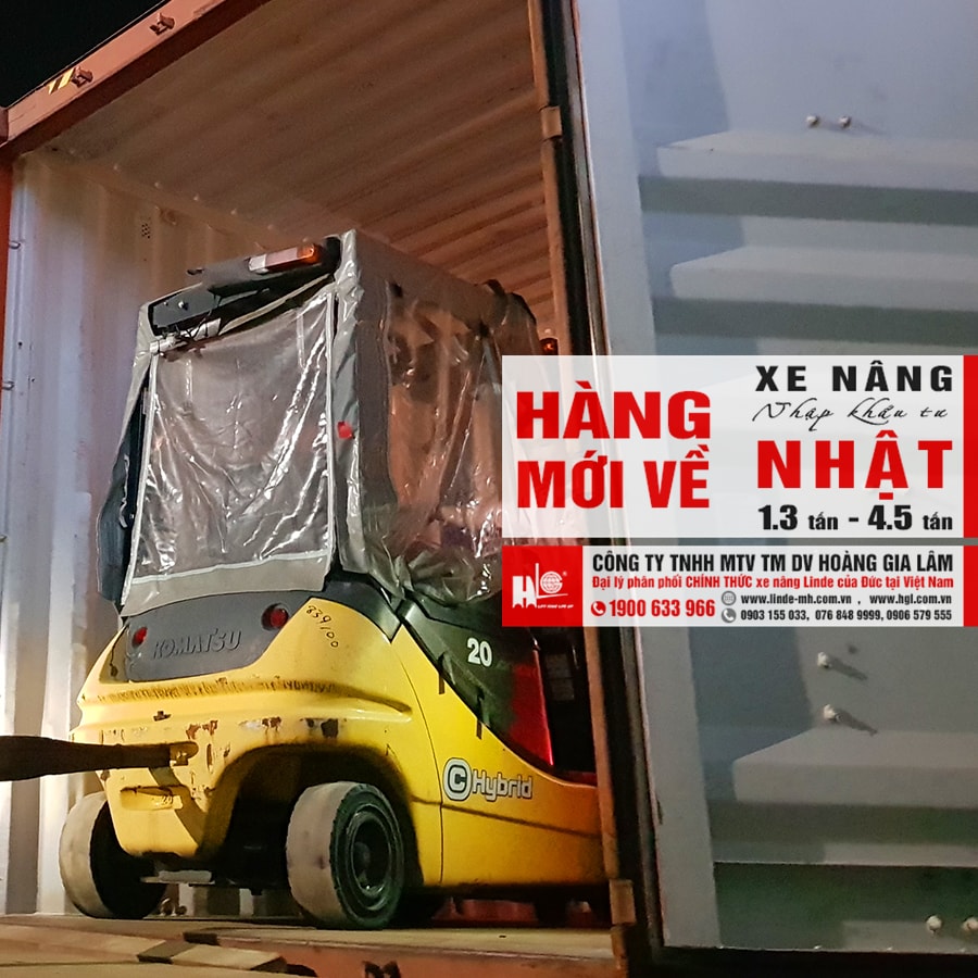 Hàng mới về 4.2020: 4 container xe nâng Nhật 1.3 tấn - 4.5 tấn