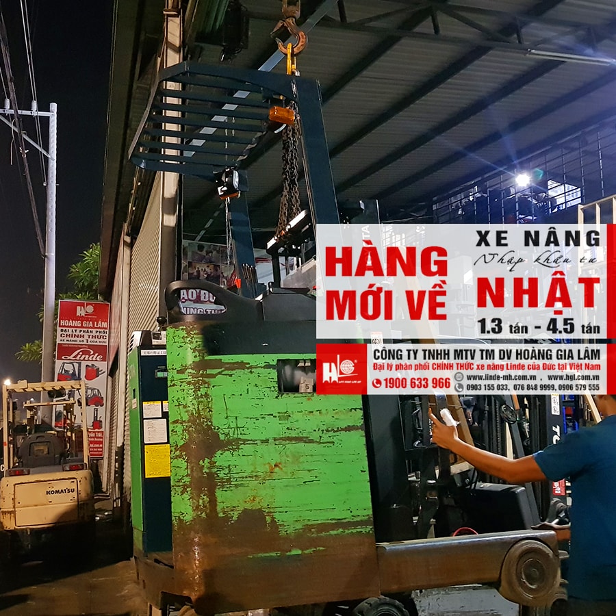 Hàng mới về 4.2020: 4 container xe nâng Nhật 1.3 tấn - 4.5 tấn