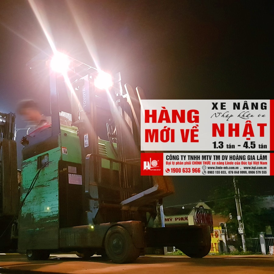 Hàng mới về 4.2020: 4 container xe nâng Nhật 1.3 tấn - 4.5 tấn