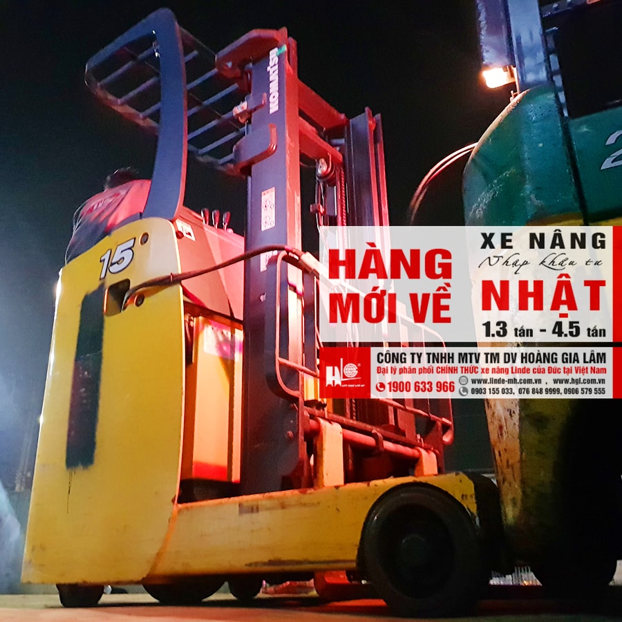 Hàng mới về 4.2020: 4 container xe nâng Nhật 1.3 tấn - 4.5 tấn