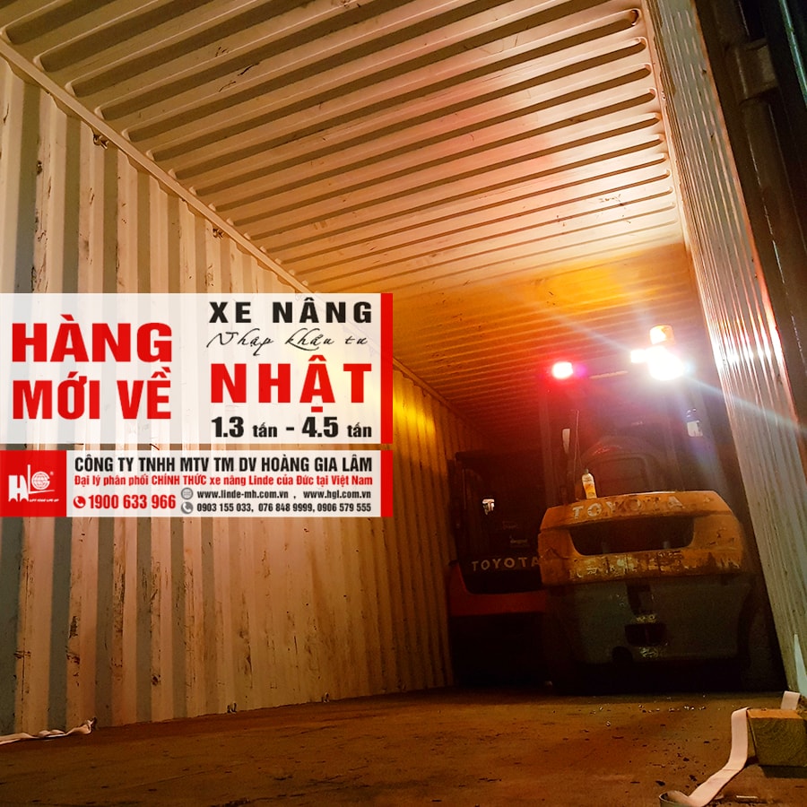 Hàng mới về 4.2020: 4 container xe nâng Nhật 1.3 tấn - 4.5 tấn