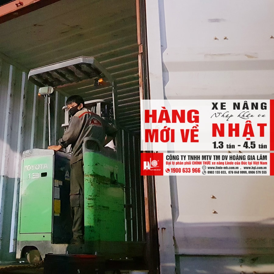 Hàng mới về 4.2020: 4 container xe nâng Nhật 1.3 tấn - 4.5 tấn