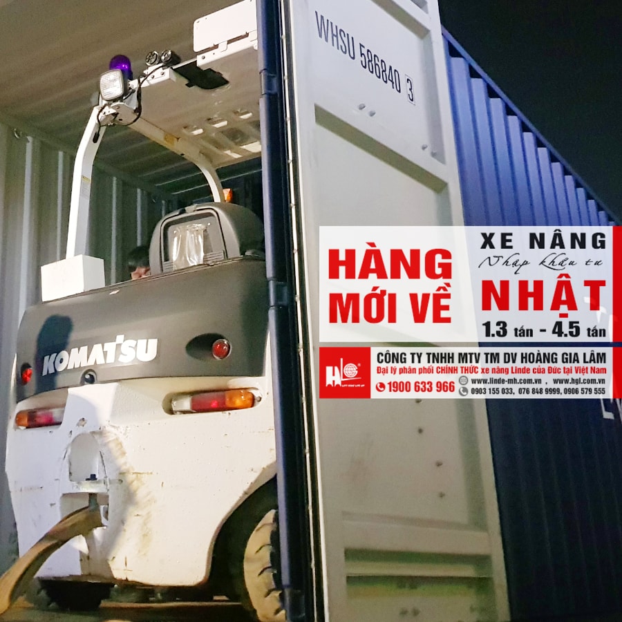 Hàng mới về 4.2020: 4 container xe nâng Nhật 1.3 tấn - 4.5 tấn