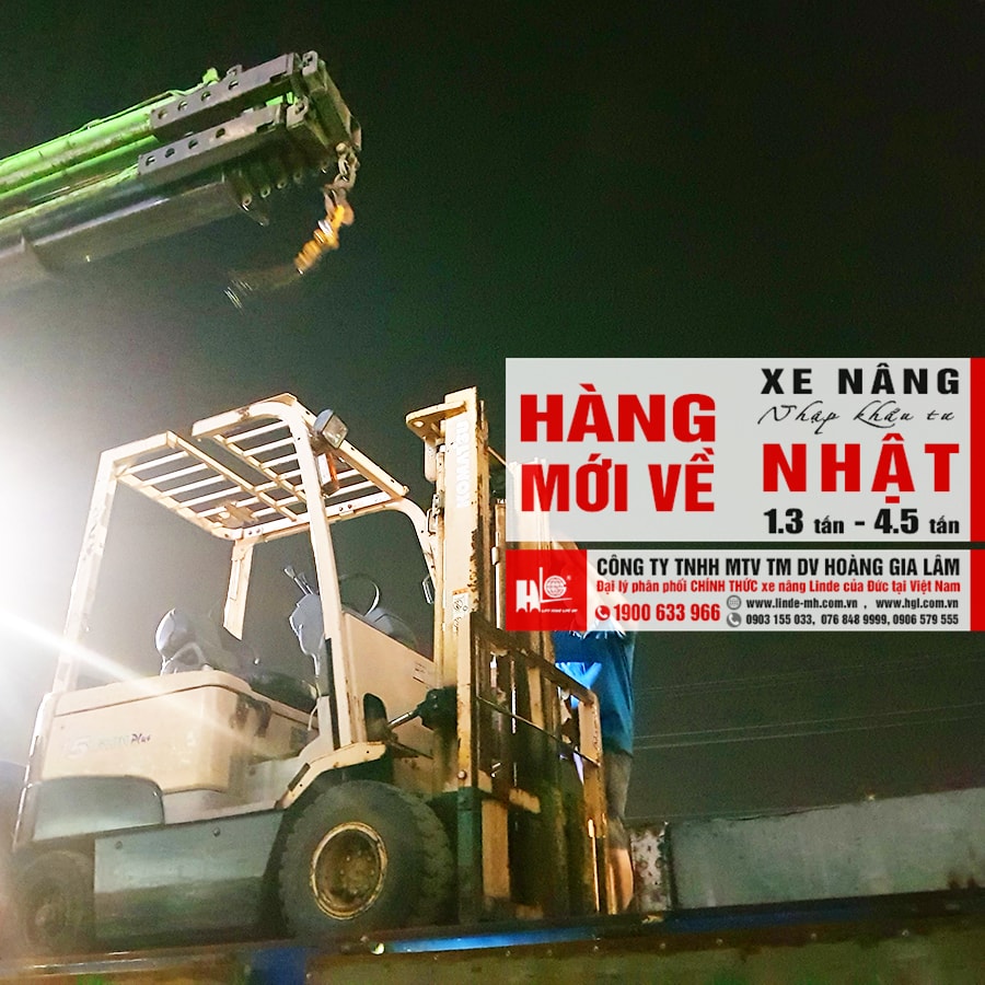 Hàng mới về 4.2020: 4 container xe nâng Nhật 1.3 tấn - 4.5 tấn