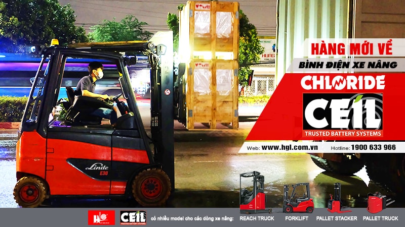 Hàng mới về 9.2020: Container bình điện xe nâng CEIL (CHLORIDE)