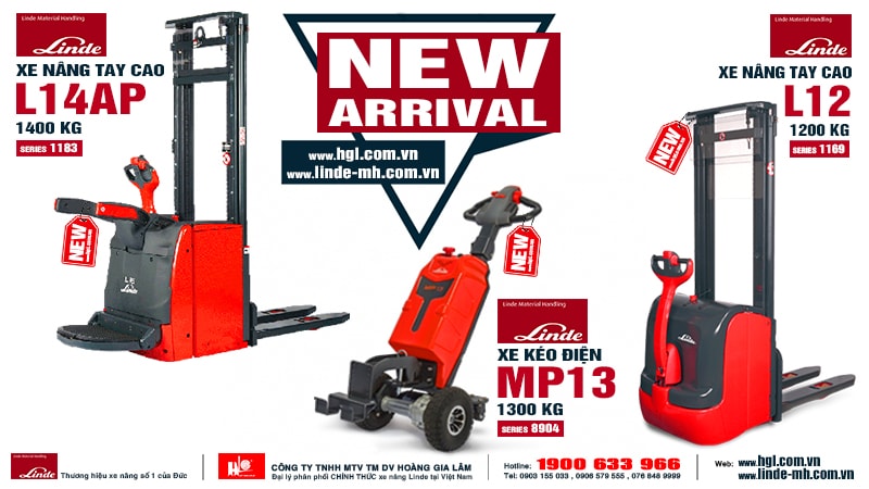 Hàng mới về 11.2020: Container xe nâng Linde L14AP-01, L12, MP13 (mới 100%)