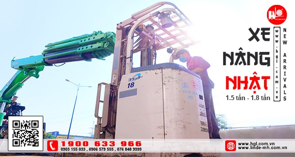 Hàng mới về 3.2021: Container xe nâng đứng lái 1.5 tấn/1.8 tấn, xuất xứ Nhật