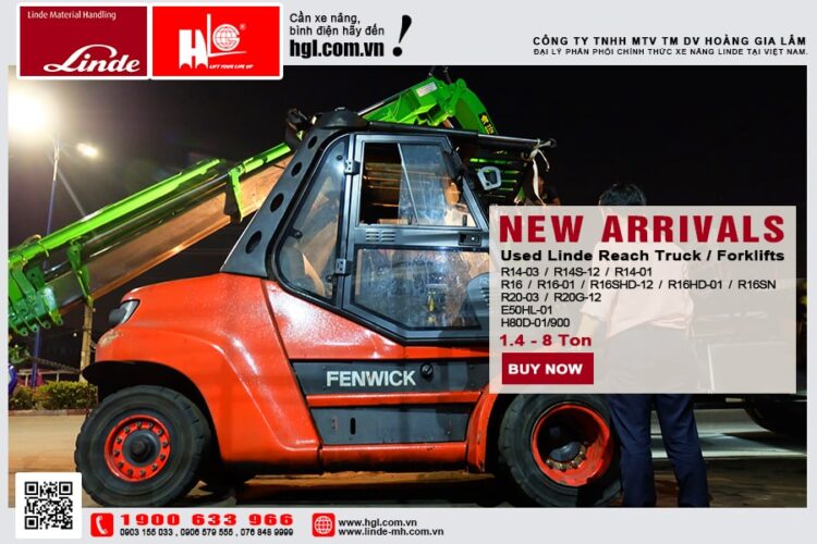 Hàng mới về 3.2021: Container xe nâng Linde 1.4 tấn - 8 tấn