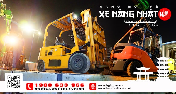 Hàng mới về 4.2021: Container xe nâng Nhật 1.3 tấn – 5 tấn