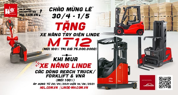 Mừng lễ 30/4 – 1/5 | Mua xe nâng Linde tặng xe MT12 trị giá 75.000.000đ