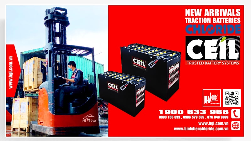 Hàng mới về 6.2021: Container bình điện xe nâng CEIL (CHLORIDE)