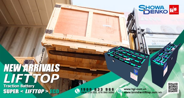 Hàng mới về 6.2021: Container bình điện xe nâng LIFTTOP (HITACHI)