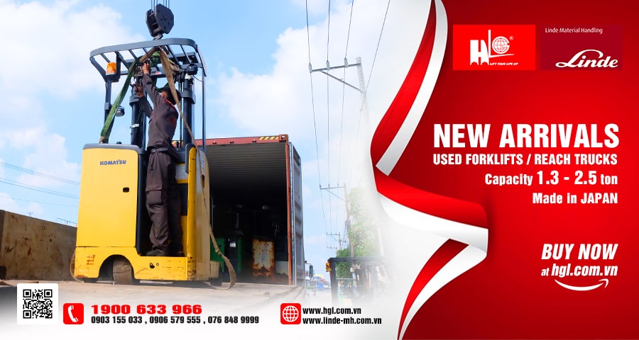 Hàng mới về 7.2021: Container xe nâng Nhật 1.3 tấn – 2.5 tấn