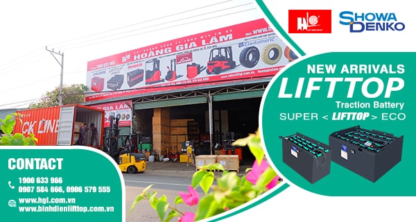 Hàng mới về 3.2022: Container bình điện xe nâng LIFTTOP (HITACHI)