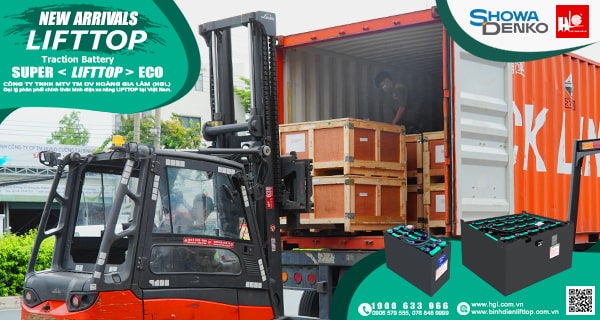 Bình điện xe nâng LIFTTOP (HITACHI) | Hàng mới về 8.2022